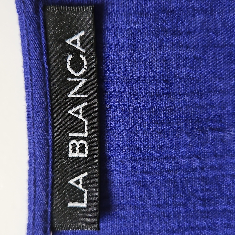 La Blanca M/L Swim Coverup Purple Embroidered Trim Beach Vacation Resortwear - Picture 9 of 9